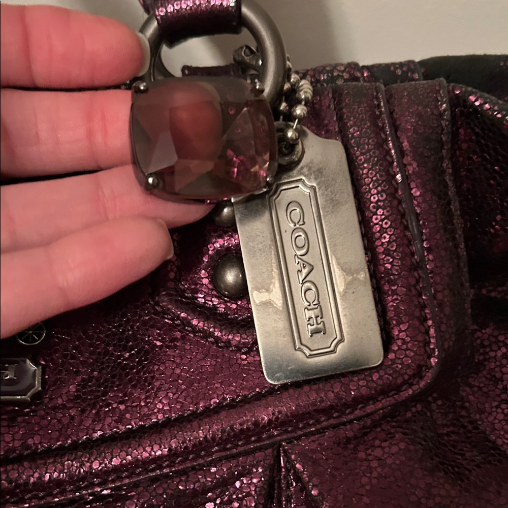 Coach Shimmering Purple Tote - Picture 4 of 16